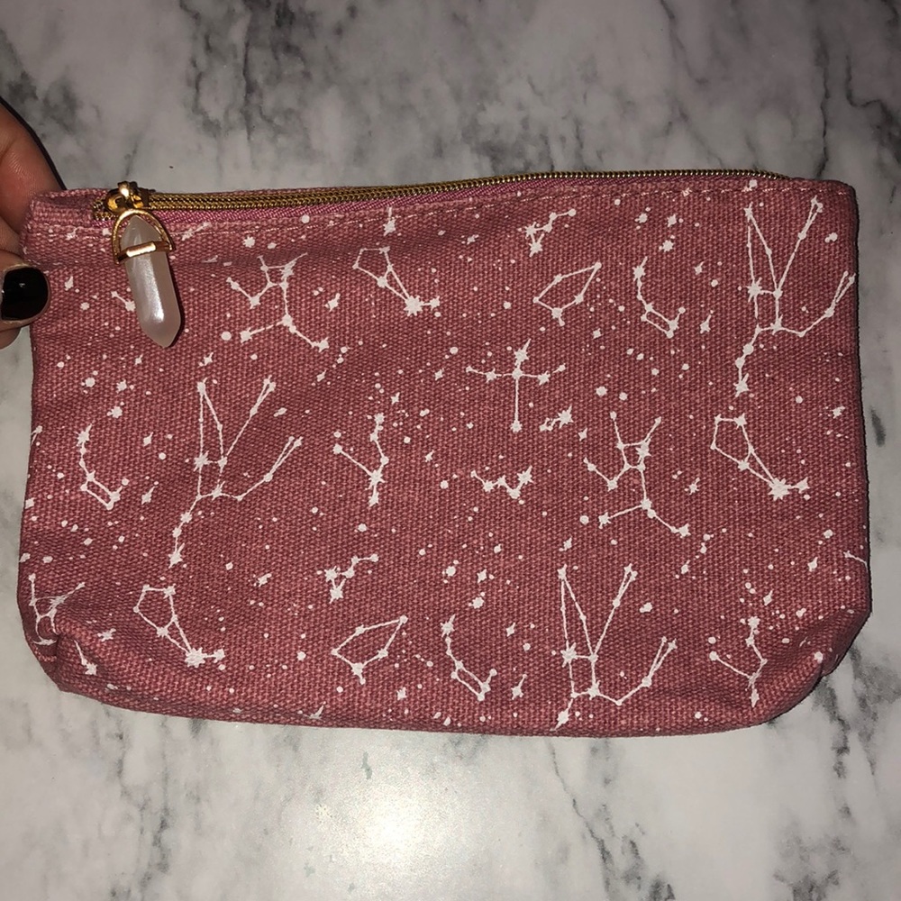 Pink Crystal Makeup Bag
